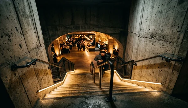 Escaleras de acceso en Eventos Bunker
